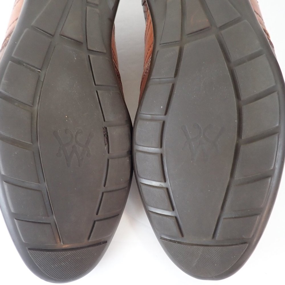 Mezlan Dress Sneaker Leather Shoe Mens 9.5 M Brown Perforated Made in Spain - Picture 11 of 13